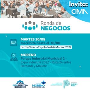 Read more about the article Participa de la Ronda de Negocios Multisectorial Expo Industria Moreno 2022