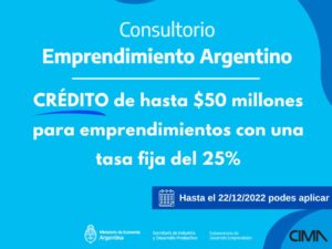 Read more about the article Programa Emprendimiento Argentino – CRÉDITO de hasta $50 millones para emprendimientos con una tasa fija del 25%: últimos días para aplicar.