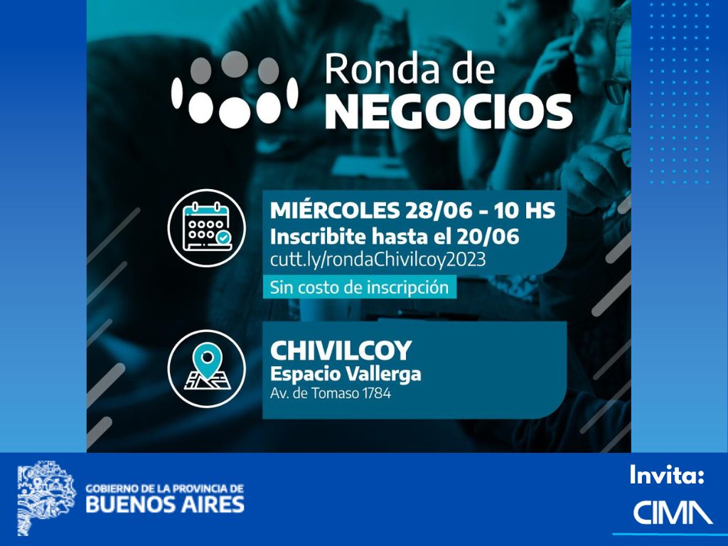 You are currently viewing PARTICIPÁ EN LA RONDA DE NEGOCIOS MULTISECTORIAL CHIVILCOY 2023